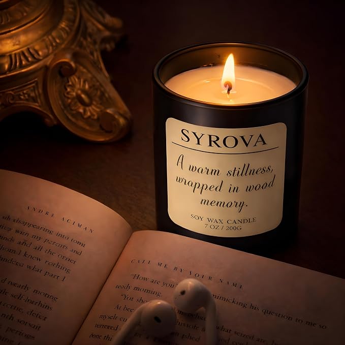 Vanilla & Cedarwood Candle, Luxury Scented Soy Candle 7oz, Cozy Sweet Fragrance - Image 6