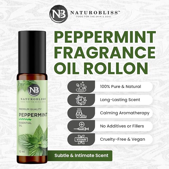 NaturoBliss Peppermint Essential Oil Roll-On, 10 ml - Image 2
