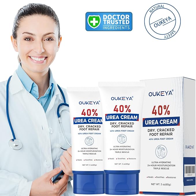 OUKEYA Urea Cream 40 Percent Tube 3 Oz, Foot & Hand Cream - Image 3