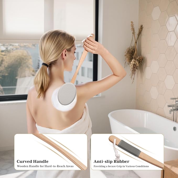 AmazerBath Lotion Applicator for Back, 4 Replaceable Pads - Image 5