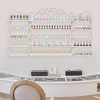 DouSeiAi 5-Tier Wall Mounted Nail Polish Storage Rack, Metal Cosmetic Organizer - Image 2