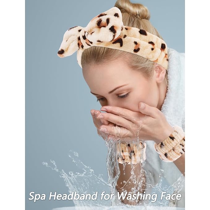 VELSCRUN Spa Headbands for Wash Face, Makeup Headband, Facial Skincare Headbands - Image 2