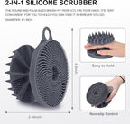INNERNEED 2-in-1 Silicone Body Scrubber and Scalp Massager Shampoo Brush - Image 2