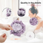 3-Pack Bar Soap Loofah Pouch, 2-in-1 Loofah Washcloth Combo - Image 3