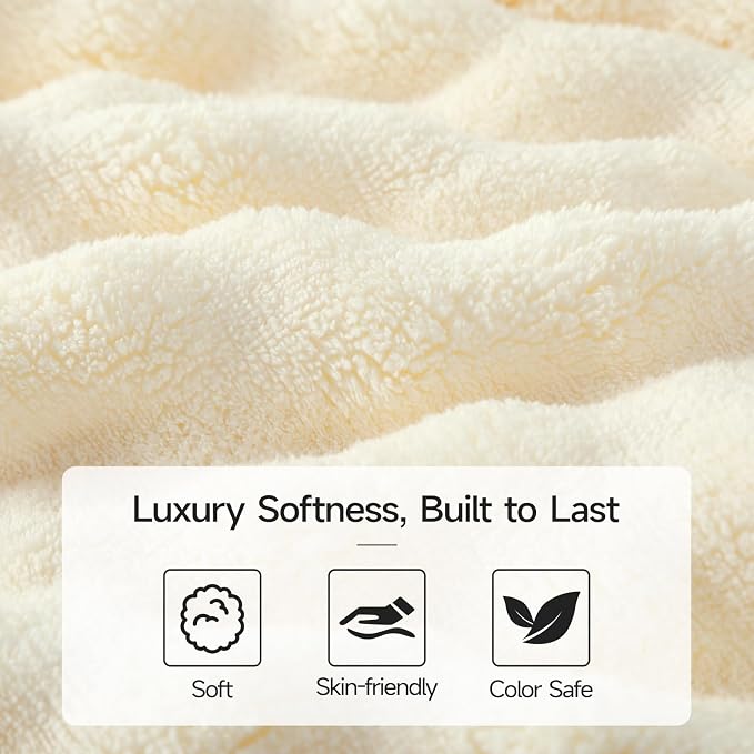 REDKISS 8-Piece Soft Bath Towel Sets, Extra Large 2 Bath Sheet, 2 Hand Towel - Image 5