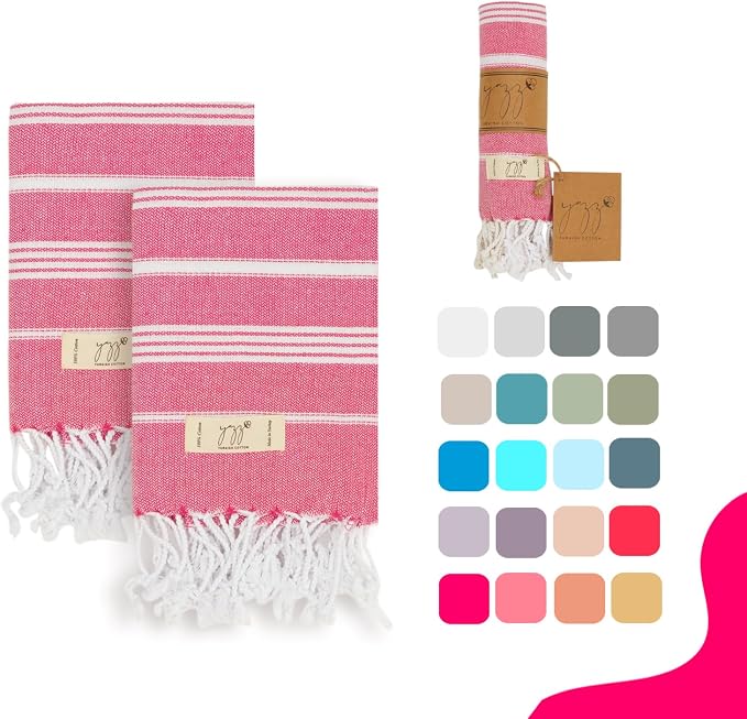 Turkish Hand Towels for Bathroom by YAZZTURKISHCOTTON
