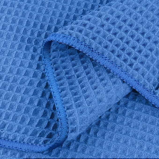 HOMEXCEL Waffle Bath Towels 4 Pack, Premium Microfiber Beach Towels, Ultra Soft - Image 2