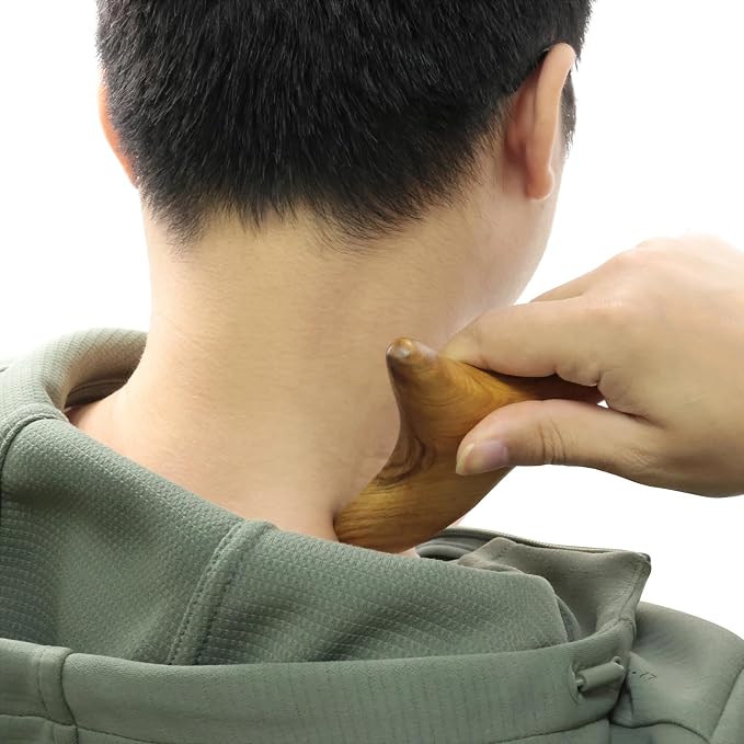 Honbay 2PCS Reflexology Tools Wood Body Massager Triangle Gua Sha Board - Image 6