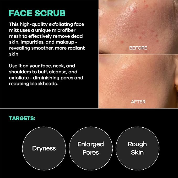 Dermasuri Deep Exfoliating Face Mitt - Image 3