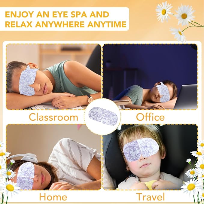 XPCARE 24 Pack Steam Eye Masks for Dry Eyes, Self Heated Steam Warm Eye Mask - Image 7
