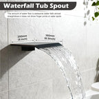 Midanya Shower System with Tub Spout, Bathtub Shower Faucet Set with Square - Image 3