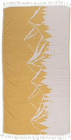 InfuseZen Turkish Towel with Mountain Landscape – 100% Organic Turkish Cotton by InfuseZen