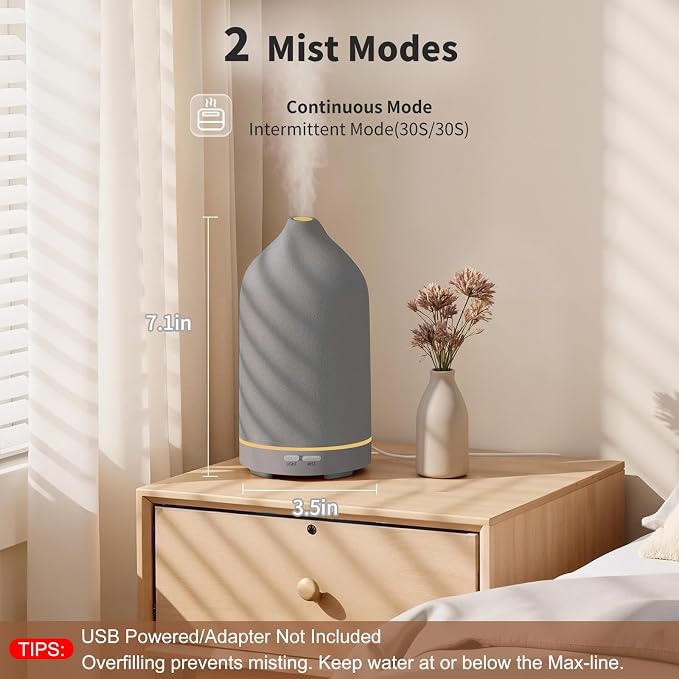 URPOWER 120ML Essential Oil Diffuser Aromatherapy Diffuser Oil Machine - Image 2