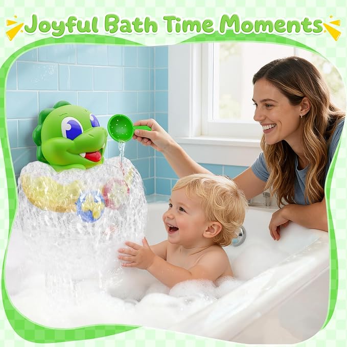 Dinosaur Baby Bath Toys for 1 2 3 Year Old Boys, Dino Bath Bubble Machine - Image 6