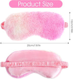 2 Pcs Plush Eye Mask Soft Sleeping Blindfold Eye Cover Comfortable Furry Faux - Image 2