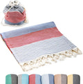 ATANI Turkish Beach Towel, Converts to a Bag, Oversized 100% Cotton Bath Towels by ATANI