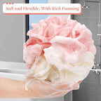 FARMOGA Bath Loofah Sponge Back Scrubber Shower Sponge Soft Mesh Exfoliator - Image 3