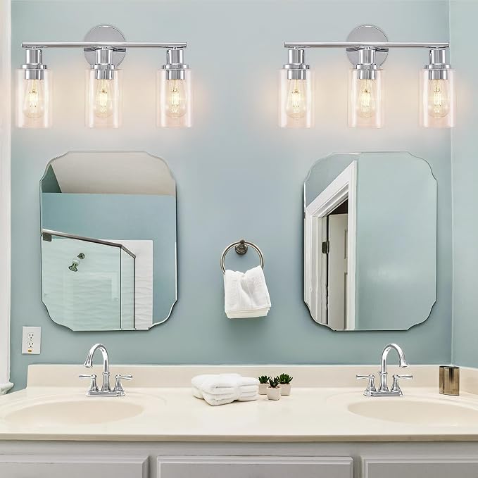 DLLT 3-Light Bathroom Light Fixtures: Chrome Modern Vanity Lights - Image 6