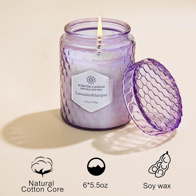 Candles for Home Scented, 6 Pack Aromatherapy Candles Gifts Sets for Women - Image 3