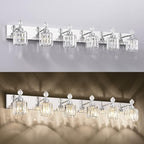 PRESDE Crystal 6 Light Bathroom Vanity Lights Chrom Bathroom Lights Fixtures - Image 6