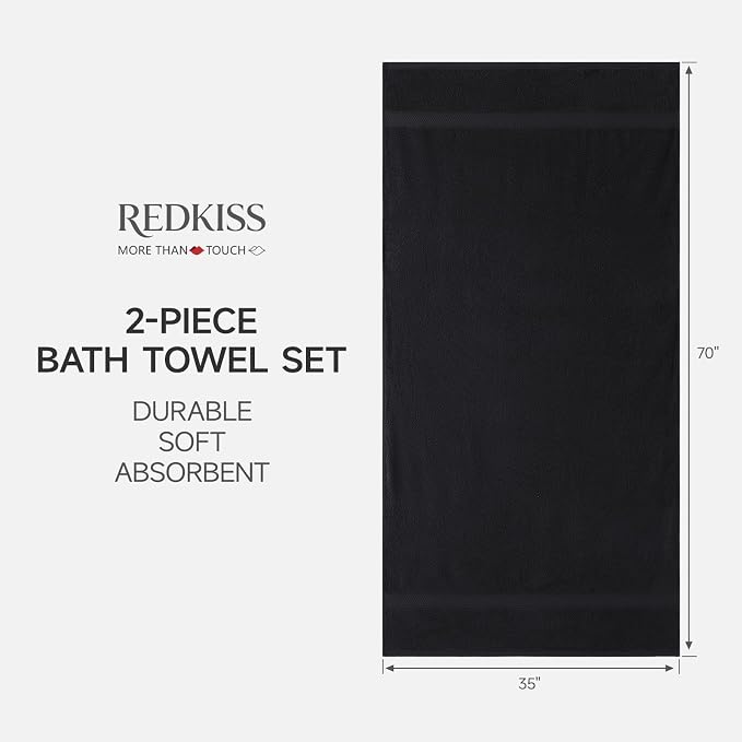 REDKISS 2 Pack Oversized 70"x35" Bath Sheets - Image 3