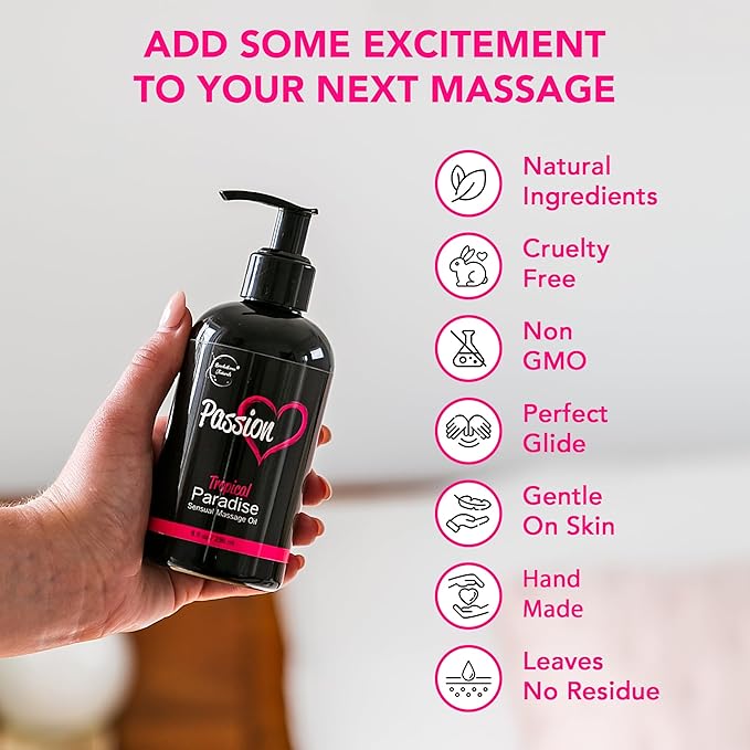 Passion Sensual Massage Oil for Date Night | 100% Natural Body Oil for Couples - Image 6