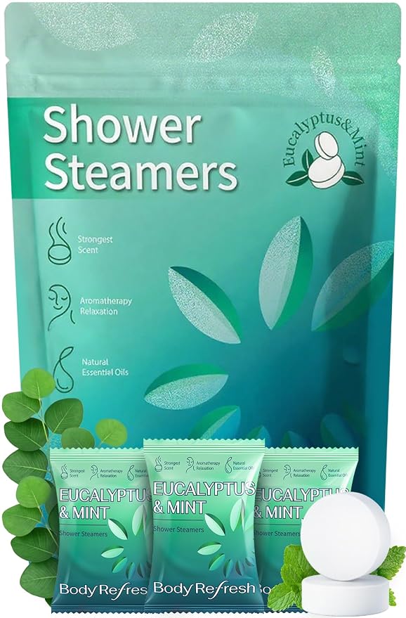 Shower Steamers Aromatherapy -18 Pack Eucalyptus Mint Shower Steamer, Eucalyptus by BodyRefresh