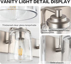 SOLFART Brushed Nickel Bathroom Light Fixture Vanity Lighting Fixtures Over - Image 3