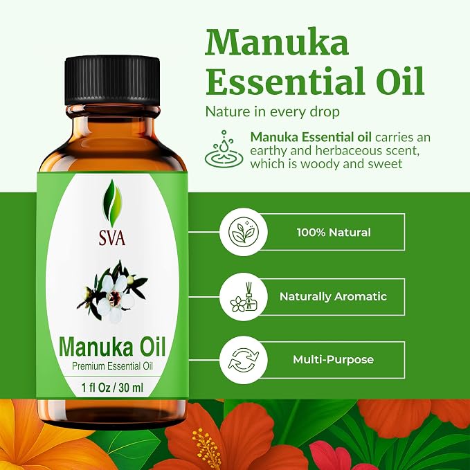SVA Manuka Essential Oil – 1 Fl Oz – 100% Natural Manuka Oil - Image 2