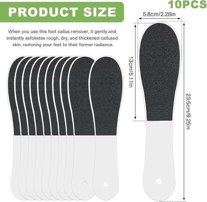 10 Pack Foot File, Foot Callus Remover Professional Sandpaper Pedicure Tools - Image 4