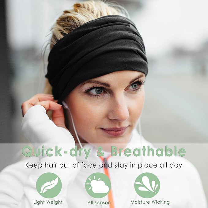 Extra Wide Headbands for Women, Boho Headbands for Women's hair bands for - Image 6