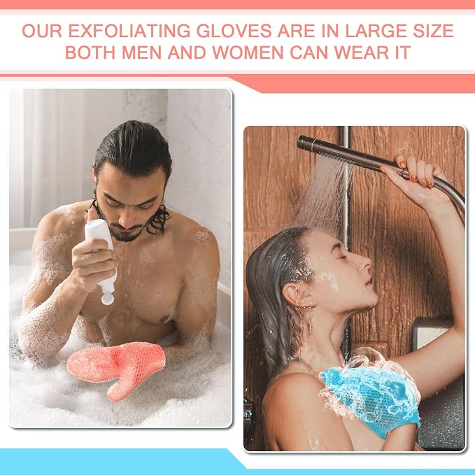 Karenhi 2 Pcs Honeycomb Exfoliating Glove Bath Mitt Body Spa Scrubber, - Image 4