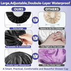 1 PCS Shower Cap, Double Layer & Adjustable Bathing Cap - Image 4