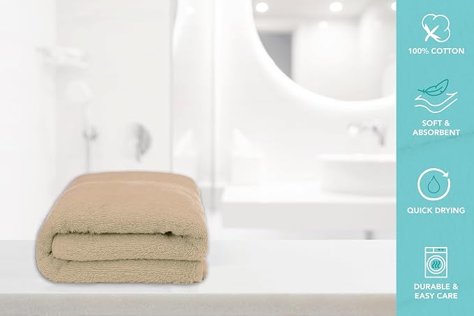 Medium Bath Towels Pack of 6 – 24x48 Inches – Soft, Quick Dry & Highly - Image 7