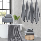 Ycosy Gray Bath Towels Set 35x70 Inches - Image 8