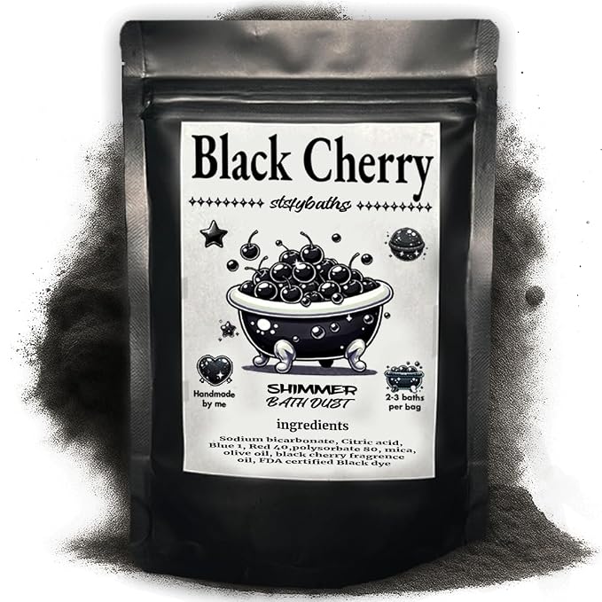 Black Cherry Shimmer Bath Bomb in A Bag by Unknown