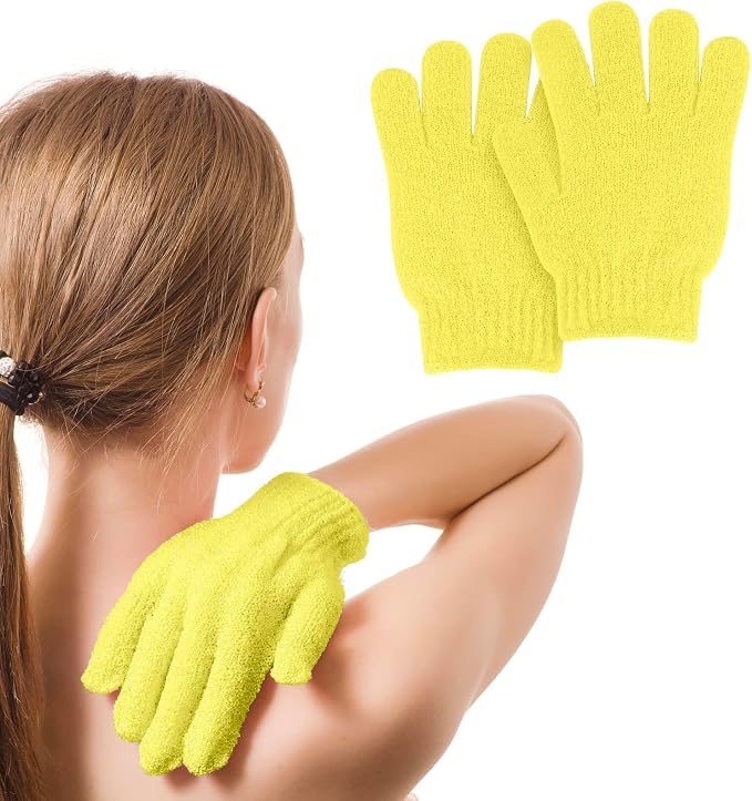 MOLOPPO 2 PCS Exfoliating Glove, Scrub Gloves Exfoliating, Body Exfoliator by MOLOPPOCase