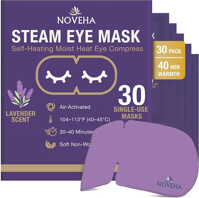 NOVEHA Lavender Self Heating Steam Eye Mask by NOVEHA