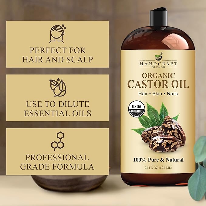 Handcraft Blends Organic Castor Oil 28 Fl Oz | 100% Pure and Natural | Premium - Image 5