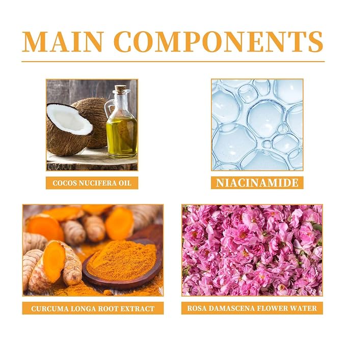 Turmeric Foaming Face Wash, Deep Cleansing Exfoliating Glow Wash Turmeric - Image 7