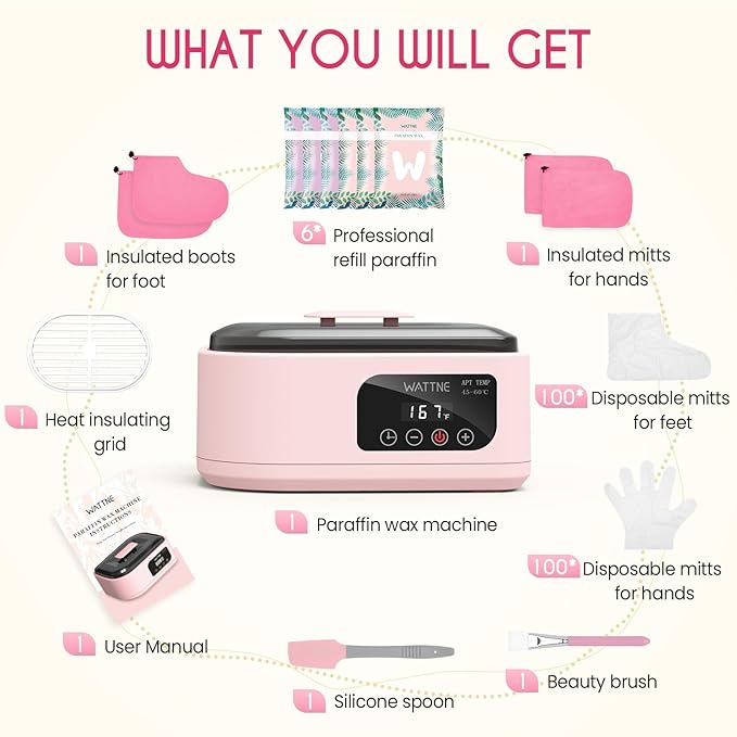 Wattne Paraffin Wax Machine for Hands & Feet – Paraffin Wax Warmer Moisturizing - Image 6