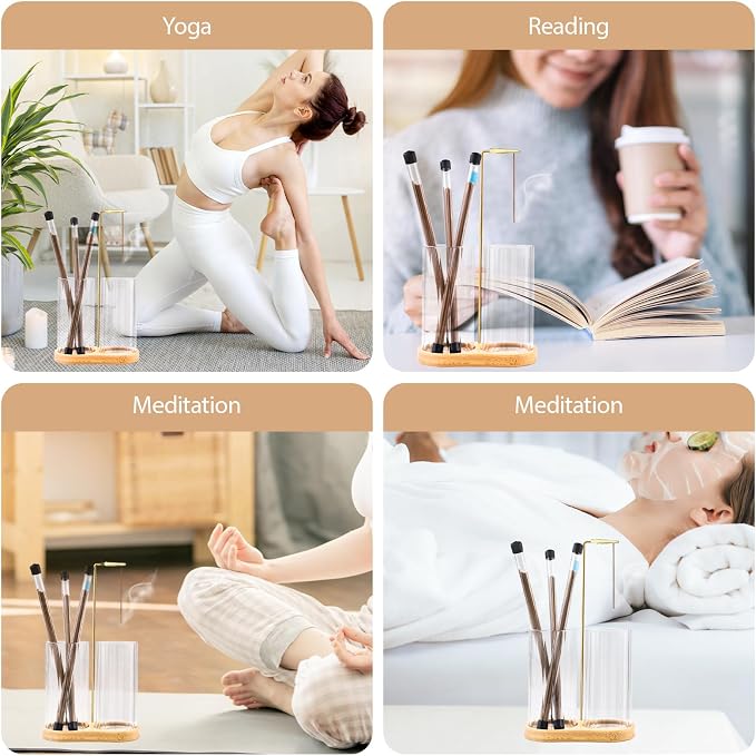 Glass Incense Holder, 2 in1 Incense Sticks Burner Holder - Image 7