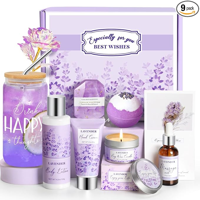 Mothers Day Gifts for Mom, Lavender Gift Baskets, Birthday Gifts for Women by Frerdui