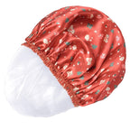 4 PCS Shower Cap for Women, Elastic and Reusable Bath Caps, Double Layers - Image 8