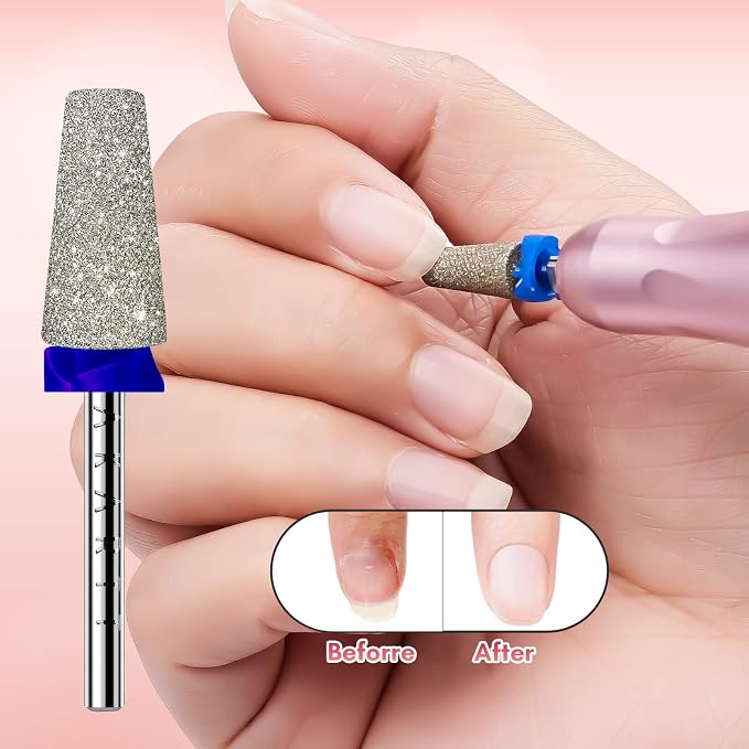 Makartt Electric Nail Drill Bits: Tapered Barrel Carbide Diamond Sanding Bit - Image 7