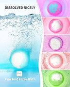 Light Up Bath Bombs with Surprise Inside, 4.23 oz XL Natural Gift Set 6 with - Image 7