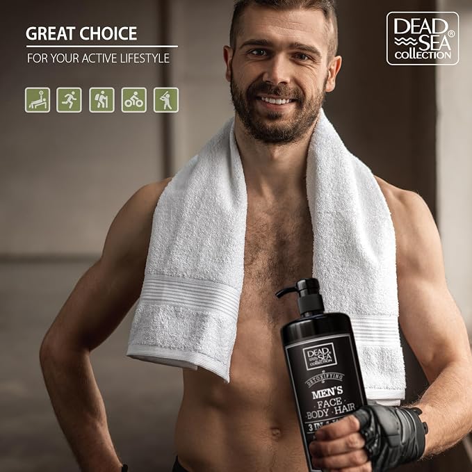Dead Sea Collection Mens Body Wash 3 in 1 – Eucalyptus Body Wash - Image 4