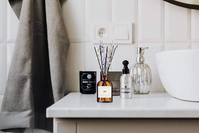 WEALD TRIBE Reed Diffuser Set for Bathroom Air Fresheners, Oil Diffuser Sticks - Image 5