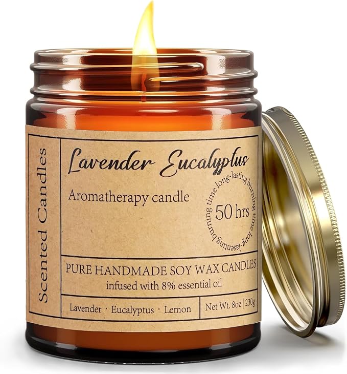 Lavender Eucalyptus Candles for Home Scented - Image 9