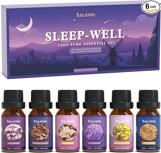 SALKING Sleep Essential Oils Set, Pure and Natural Essential Oils, Fragrance by SALKING